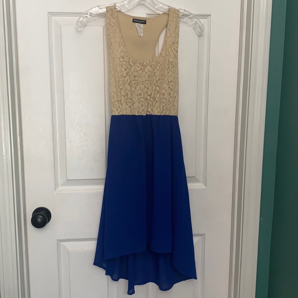 Lace & Chiffon hi-lo dress